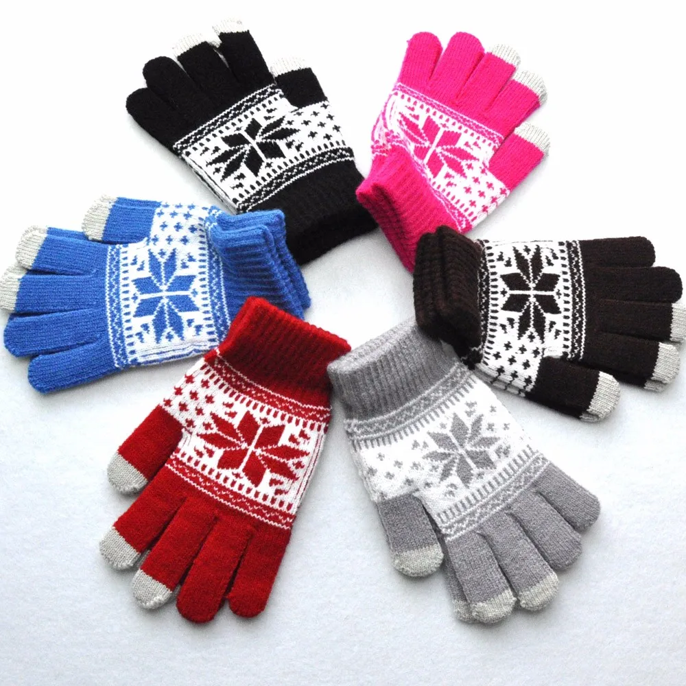 

Fashion Men Women Autumn Winter Gloves Texting Cap Active Smart Phone Knit Touch Screen Soft Gloves Women Glove Guantes Invierno
