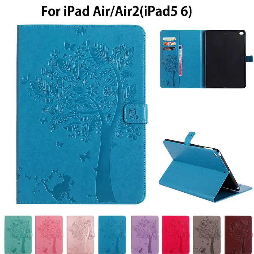 For Apple iPad air air2 Cases High quality PU Leather Flip Stand Cat Tree Pattern Case For iPad 5 iPad 6 Cover Funda Skin Shell For Apple iPad air air2 Cases High quality PU Leather Flip Stand Cat Tree Pattern Case For iPad 5 iPad 6 Cover Funda Skin Shell