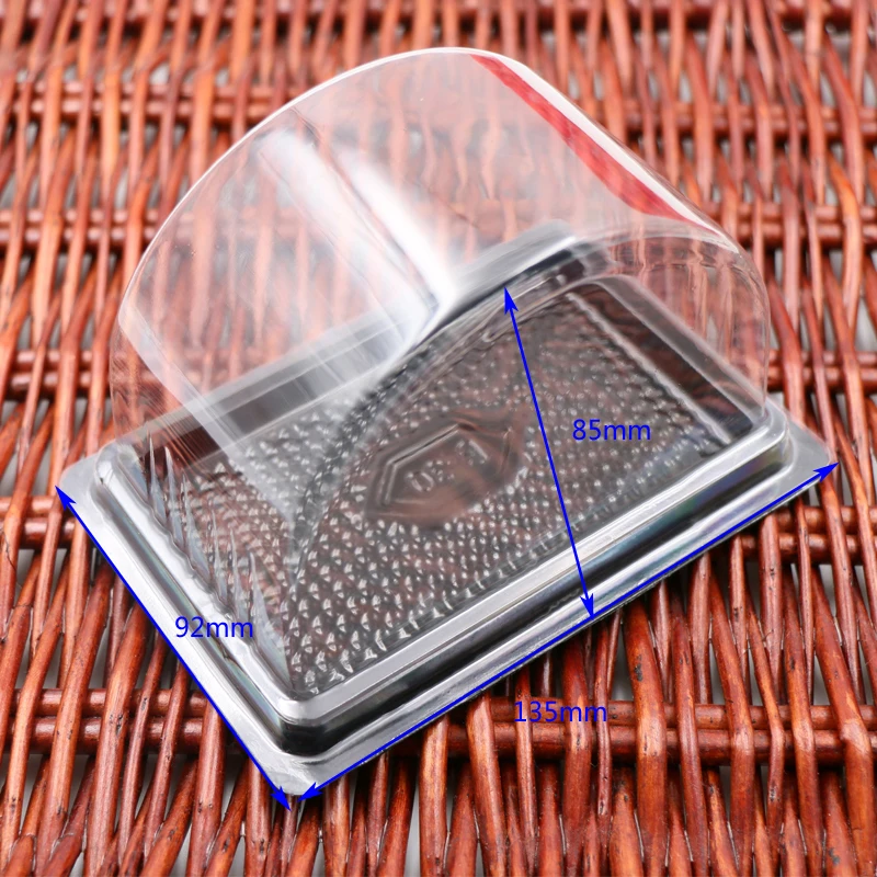 

50 Sets Semi Arched Cake Roll Swiss Roll Packaging Mousse Blister Box Plastic Transparent Baking Packaging Display Boxs Hanukkah