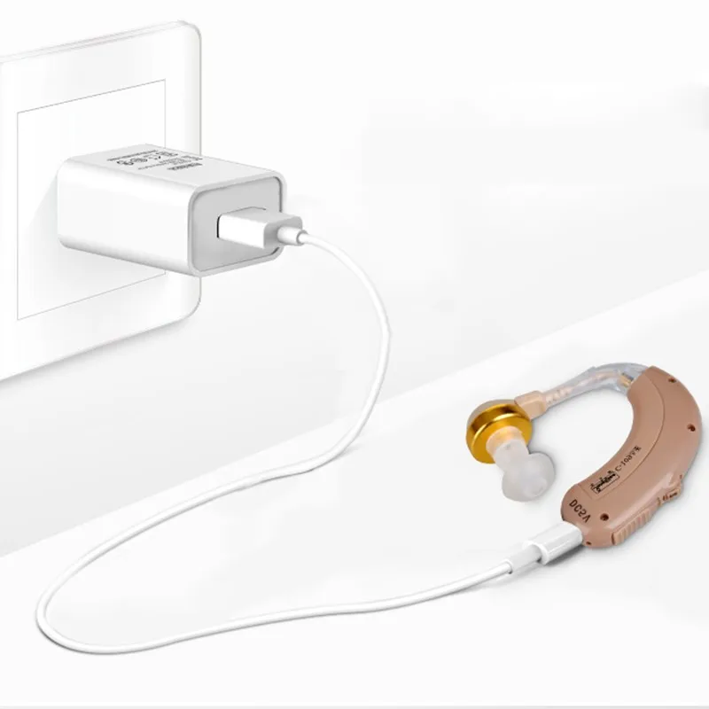Deaf rechargeable Mini BTE hearing aid headphones C 109 hearing