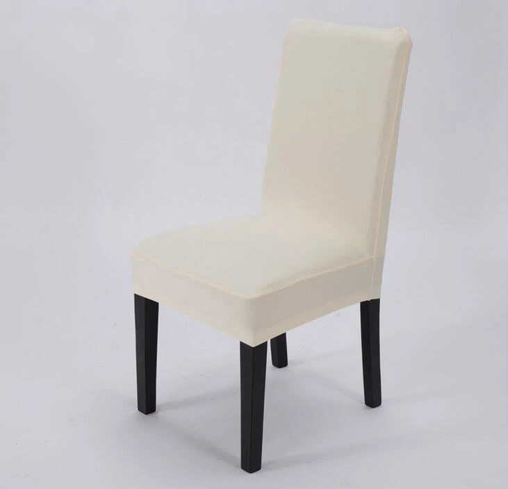 Универсальные эластичные тканевые чехлы на стулья, Китай для свадебных декораций, праздничные чехлы на стулья для банкетов, обеденных стульев - Цвет: Beige