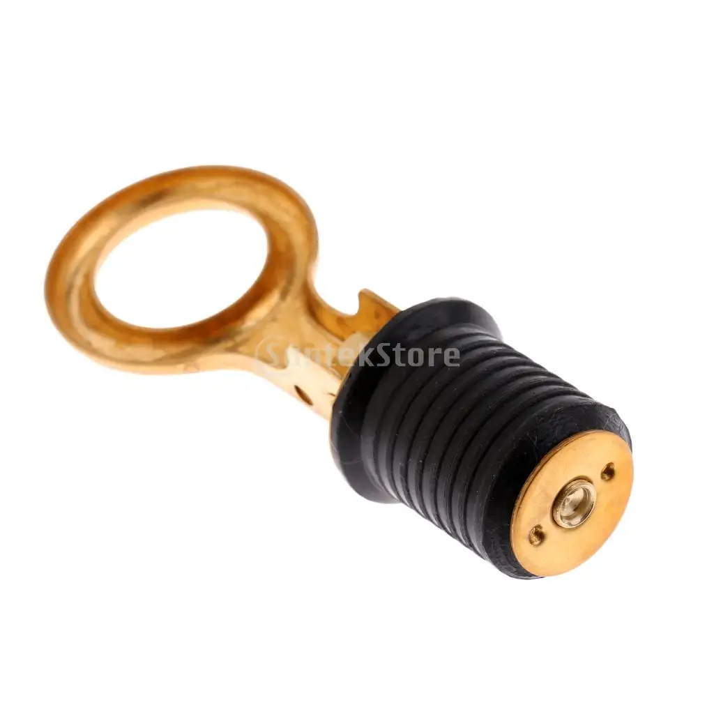 2 Pcs Fully Adjustable Brass Lock Handle Snap-Tite Bailer Hull Drain Plug 1'' Boat Plumbing Fittings