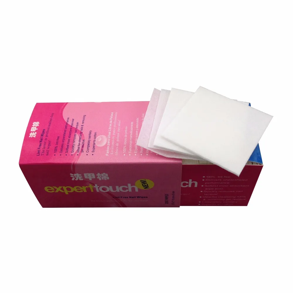 

ZKO 200 Pcs/Box Professional Lint Free Nail Wipes Soft Cotton Nail Wipe Polish Remover