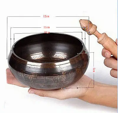 

china tibet OUTSTANDING OLD F CHAKRA TIBETAN SINGING BOWL 12cm