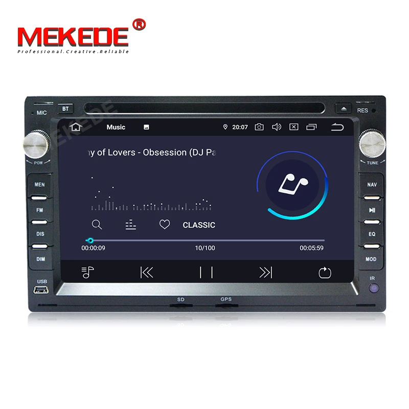 MEKEDE Android 9.0 4 + 64G IPS DSP 7 дюймовый сенсорный для VW/Passat/Golf/Skoda поддержка GPS navi Ipod BT Радио