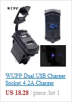 WUPP автомобиль быстро Зарядное устройство QC 3,0 Мощность адаптер Dual USB автомобиля DC 12 V-24 V сигареты Зажигалка на электропитании 2 порта + 60 см
