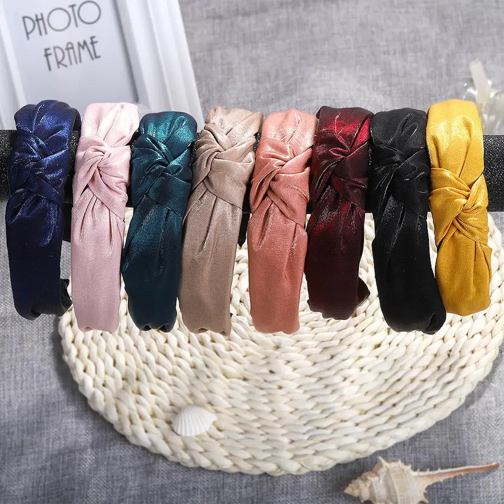 

Dvacaman Solid Top Knotted Turban Headband Colorful Wedding Hair Accessories for Girls Trendy Gifts Head band Jewelry Wholesale