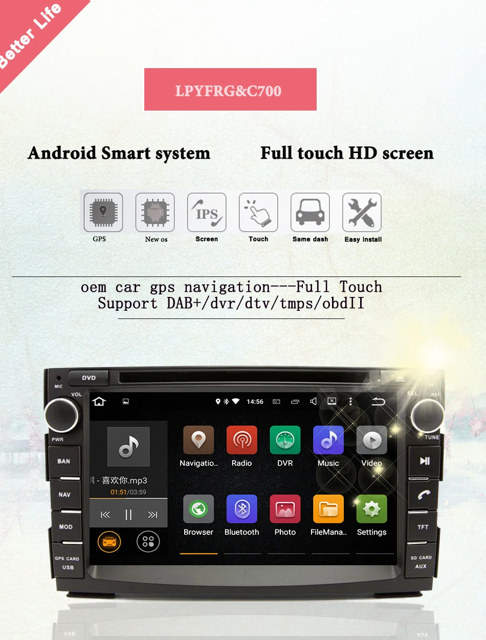 Cheap 2din 1024*600 Android 9.0 Car CD DVD Player GPS navigation for KIA CEED Venga 2010-2012 Sat navi auto stereo Radio unit In dash 2