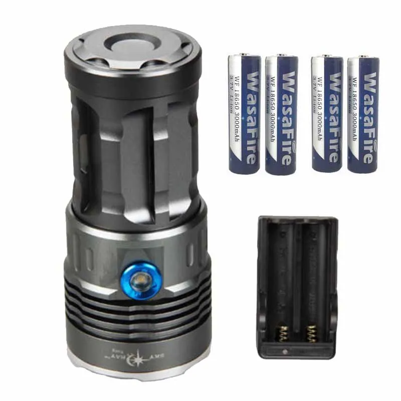 

Powerful Lantern 8 T6 LED Flashlight 12000 Lumens 3 Modes 8 x XM-L T6 LED Hunting Flashlight Torch + 4 x 18650 Battery + Charger