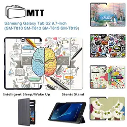 МТТ чехол для samsung Galaxy S2 9,7 из искусственной кожи Flip Fold Магнитный Tablet Case для samsung Tab S2 9,7 дюйма SM-T810 T813 T815 T819