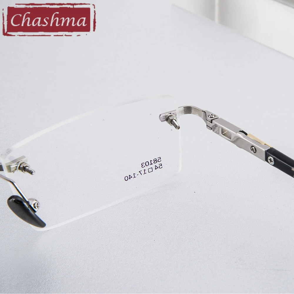 Чашма titanium очки без оправы ультра легкий близорукость оптические frame очки кадров для мужчин