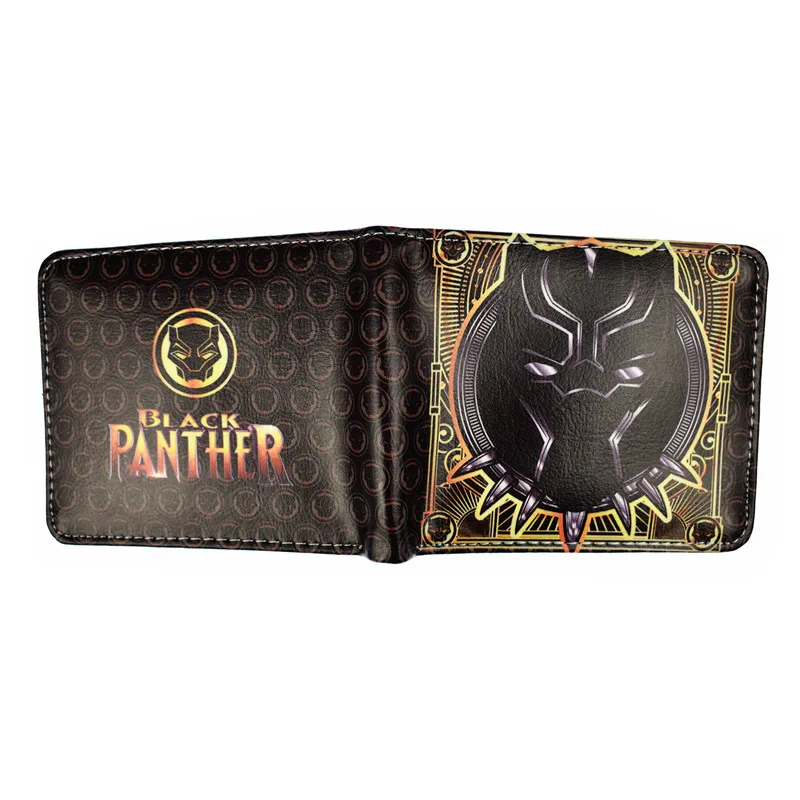 Marvel Hero Черная пантера Короткий Мужской кошелек с держатель для карт Портмоне