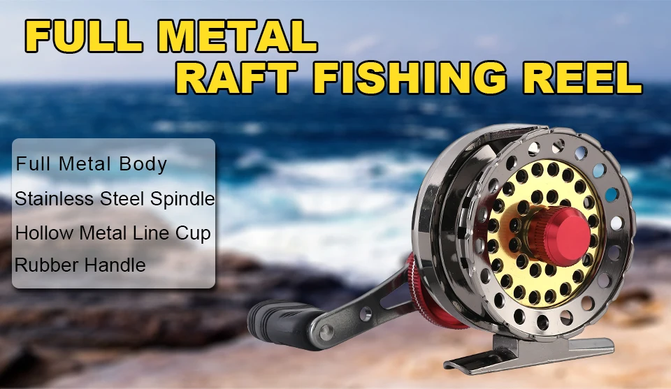 GLUREE Full Metal Fishing Rafts Fly Fishing Reel 6+1BB 2.61 LeftRight Hand Bait Casting Fresh Saltwater Reel Ice Front Wheel (7)