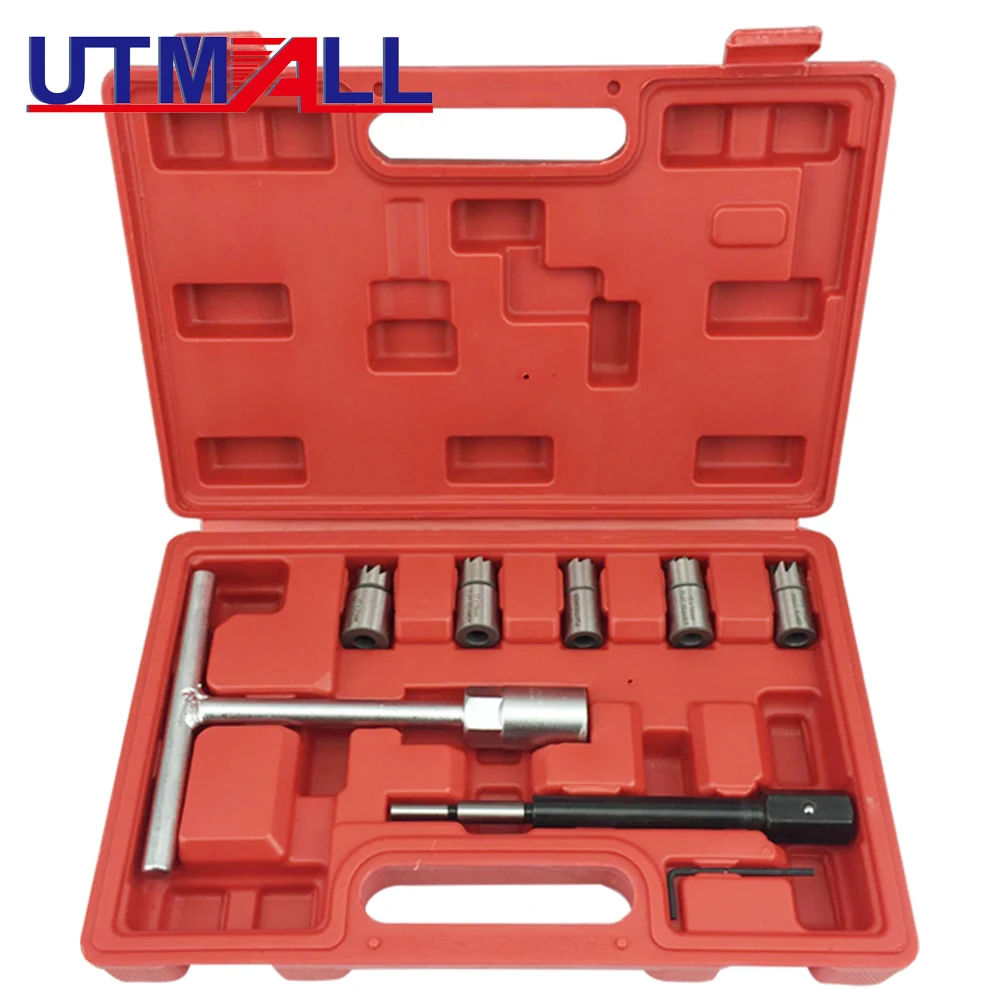 £13.80 5pc 7pc 10pc 17pc Diesel Injector Seat Cutter Cleaner Tool