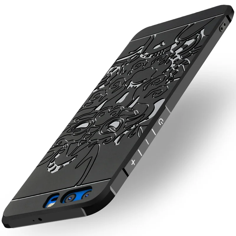

COCOSE For Huawei Honor 9 Case Silicon Case 3d Carved Dragon Anti-knock Phone Back Cover For Huawei Honor 9 Premium 128GB/6GB