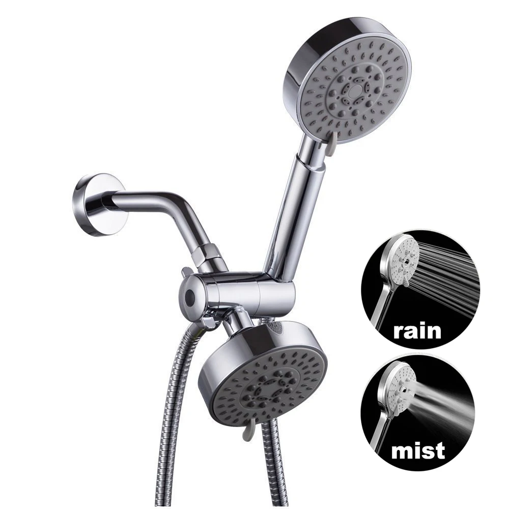 Bathroom Five Function Handheld Shower and Showerhead Combo System with