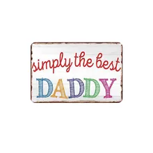 Mejor Daddy placa Vintage Metal signos Bar Pub placas decorativas familia pegatina de pared con letras Love Hogar dulce hogar arte Poster Decoración