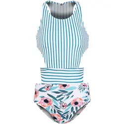 Полосатое облегающее купальное платье 2019, Женский цельный купальник, монокини, сексуальная пляжная одежда для плавания на молнии, женский