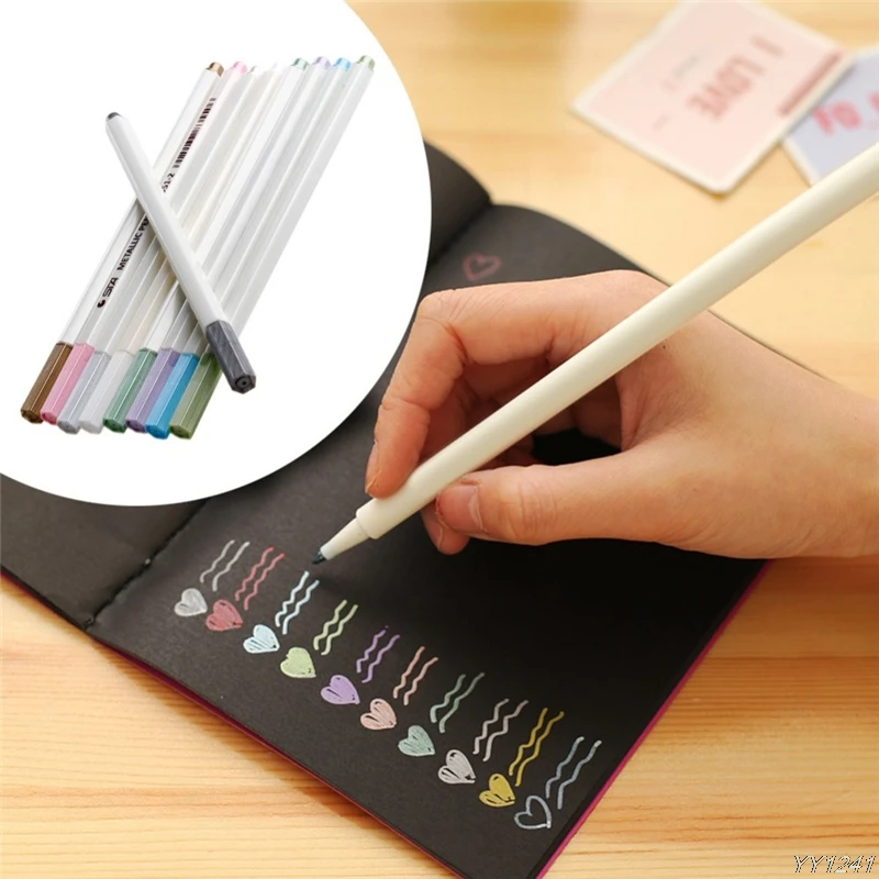 

9 Colors Cross Stitch Marking Pens Water Erasable Pens Grommet Ink Fabric DIY Needlework Home Sewing Tools-W110
