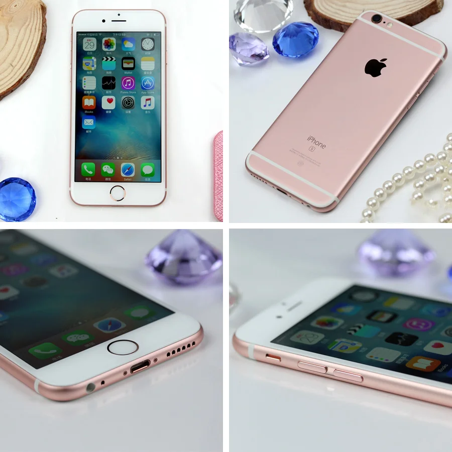 Apple iPhone 6S, 2 Гб ОЗУ, 16 ГБ, 64 ГБ, 128 Гб ПЗУ, 4,7 дюймов, iOS, двухъядерный, МП камера, отпечаток пальца, разблокирован, 4G LTE, мобильный телефон