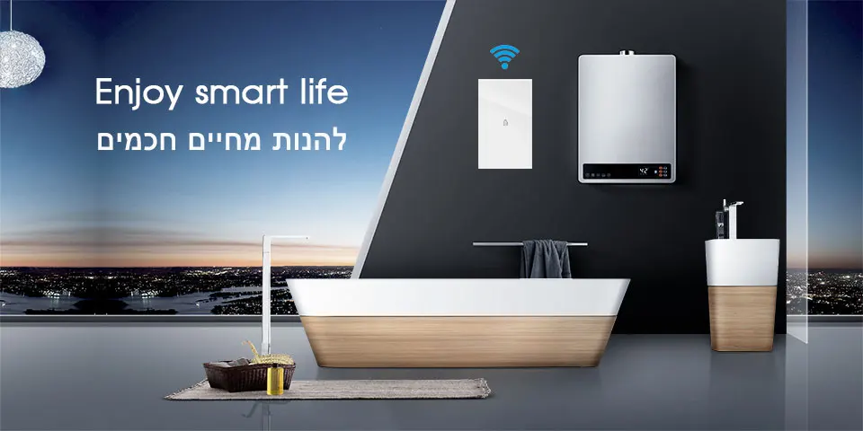 smart home light switch Wifi Boiler Smart Switch Water Heater Switches Voice Remote Control US standard Touch Panel Timer Outdoor work alexa google home light switch night light