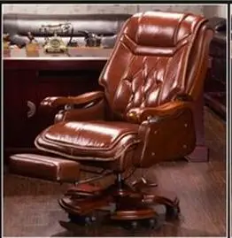 Роскошное кресло босс кожа может лежать высокий класс стул коровья кожа утолщение массажное кресло для офиса поворотный стул - Цвет: 02
