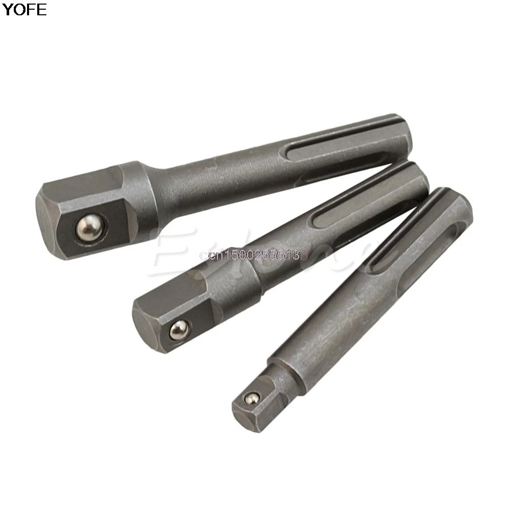 Drill Bit 3Pcs 1/4" 3/8" 1/2" SDS Plus Socket Driver Set Drills Adaptor Hot | Инструменты