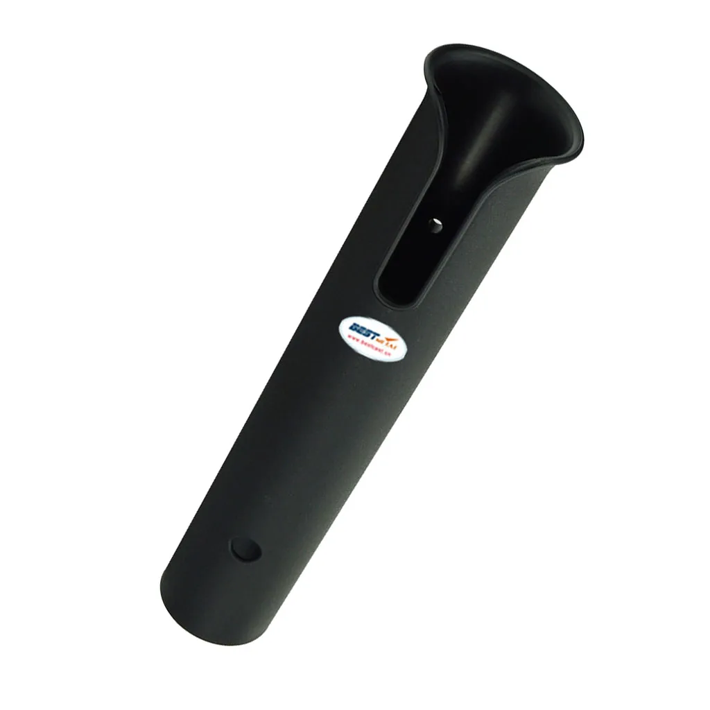 Wall Mounted Single Pole Fishing Rod Holder Frame Rack Rests for Pontoon Boat, Black, 270mm 10 inch