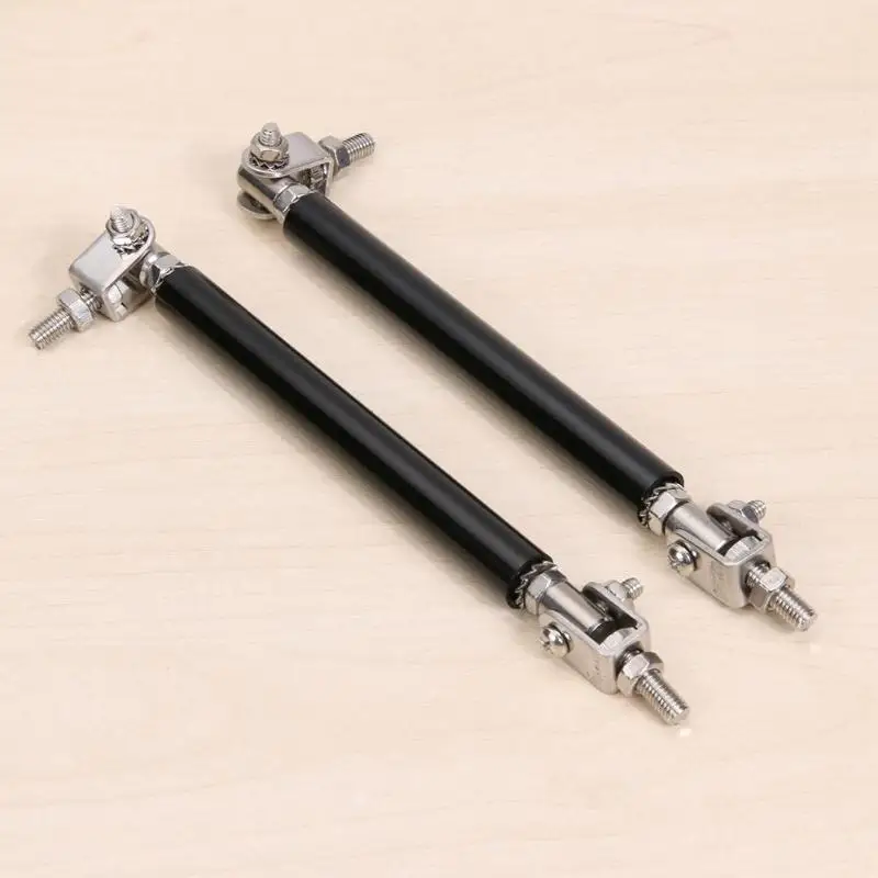 2 piezas Universal 100mm ajustable coche vehículo parachoques delantero labio divisor alerón barra de apoyo barra Auto Exterior partes