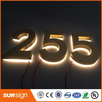 

Factory Outlet Outdoor backlit stainless steel LED 3D letter signage company logo