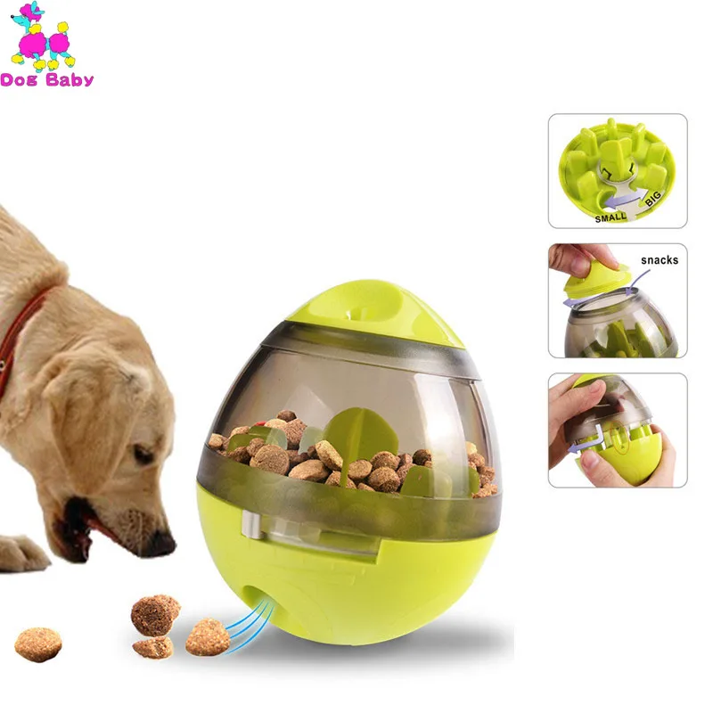 

Dog Toys Interactive Dog Cat Food Treat Ball Bowl Puppy Toys Funny Pet Shaking Leakage Food Container Slow Feed Pet Tumbler Toy