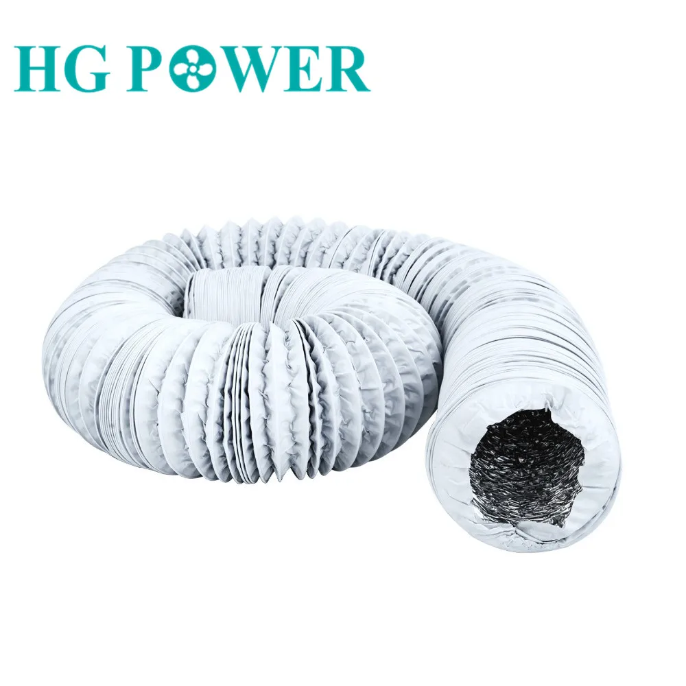 4~8 inch 10m Aluminium Flexible Fan Ducting Exhaust Pipe for Extractor Fan Air Conditioner Vent Hose Duct Outlet Household Vent
