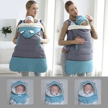 Зимний чехол для маленьких детей; Повседневный удобный зимний теплый плащ-накидка с карманами для новорожденных; Серый цвет; 2-36 м