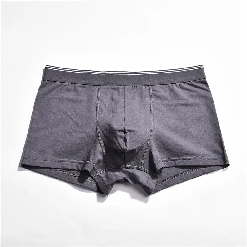 Brand MuLS 3Pcs Lot 6Color Combed Cotton Men Boxers Shorts Breathable Male Underwear Boy Bodysuit Men Under Pant Puls Size S-3XL15