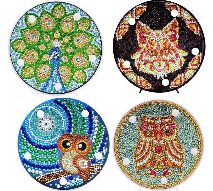 

LED Light DIY Full Diamond Diamond Lamp Bedroom Night Light Home Desk Decoration Animal Owl Night Light Decoration