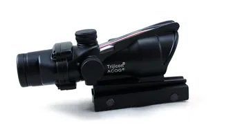 

ACOG 4x32 Optical Fiber Red Cross Sight Scope with 20mm and 11mm mount