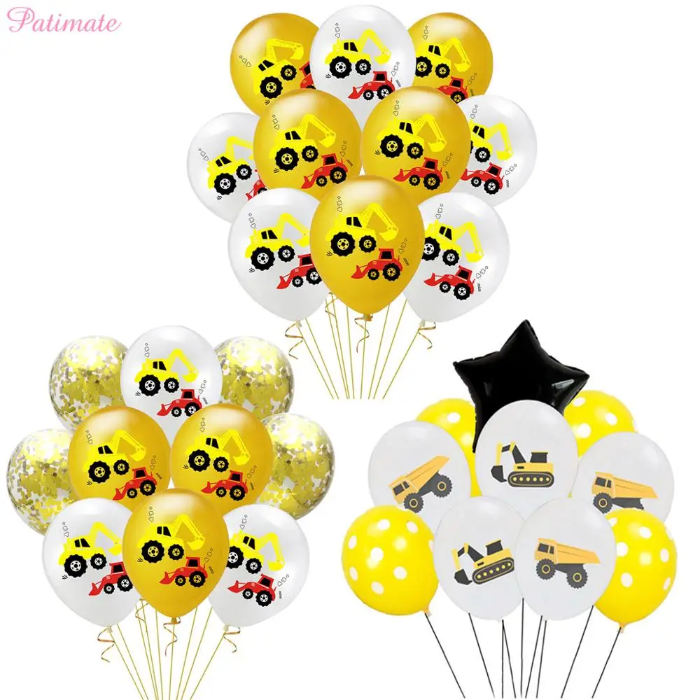 

Construction Engineering Car Balloons Truck Ballons Happy Birthday Party Balloons Decoration Kids Birthday Party Balony Supplies
