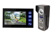 Al por mayor Con Cable Tecla Táctil de 7 “Video de La Puerta Teléfono Sistema de Intercomunicación Timbre de La Cámara envío gratis