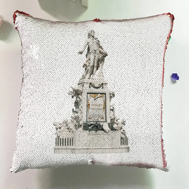 Modern Cushion Silver Square Pillow Custom Reversible Sequin Glitter Europe Architectural Style Pillowcase Cushion Cover J037 (12)