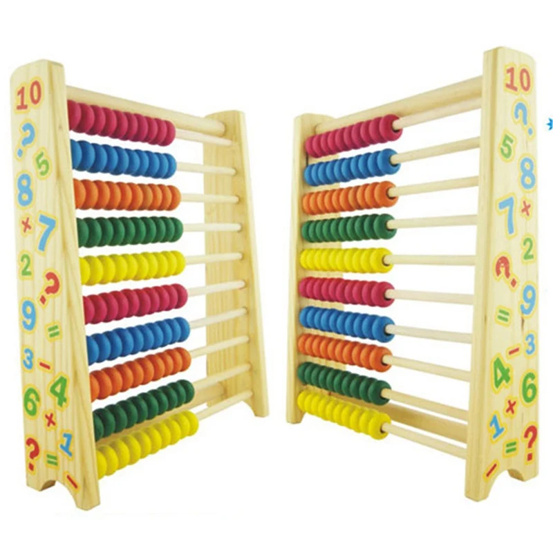Wooden Standing Abacus Classical Wooden Educational Counting Toy With