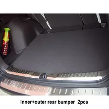 2PCS FIT FOR 2012 2013 2014 2015 2016 HONDA CRV CR-V REAR BUMPER PROTECTOR CARGO STEP PANEL COVER SILL PLATE TRUNK TRIM GARNISH