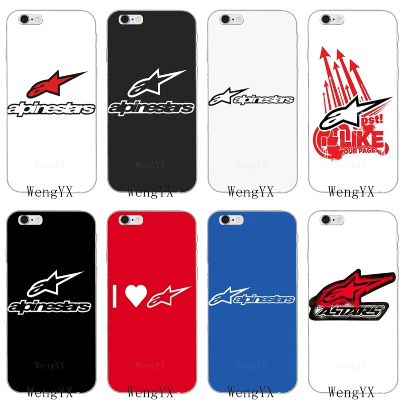 

popular alpine stars logo Slim silicone Soft phone case For iPhone 4 4s 5 5s 5c SE 6 6s plus 7 7plus 8 8plus X