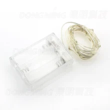 10 шт. светодиодный светильник на Рождество 3 м 30 светодиодный RGB/холодный белый светодиодный светильник на батарейках светодиодный светильник на елку для рождества и свадьбы