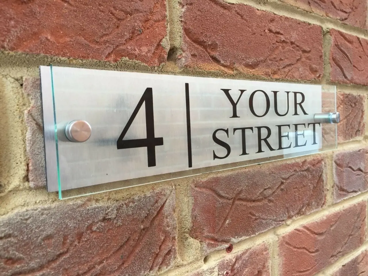 Настроить современный знак на дом табличка номер двери уличное имя стекло эффект акриловый алюминий