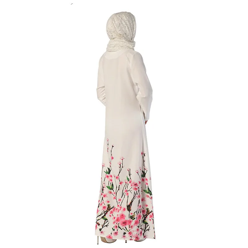 Женское длинное платье макси с длинным рукавом Ретро Цветочный марокканский