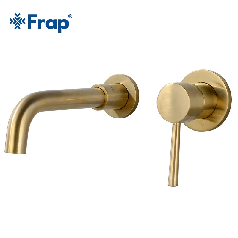 Frap High Quality Round 2 Hole Wall Sink Basin Mixer Tap Wels Bathroom Spout Faucet With Single Lever In Matt Black Y10116 Frap High Quality Round 2 Hole Wall Sink Basin Mixer Tap Wels Bathroom Spout Faucet With Single Lever In Matt Black Y10116