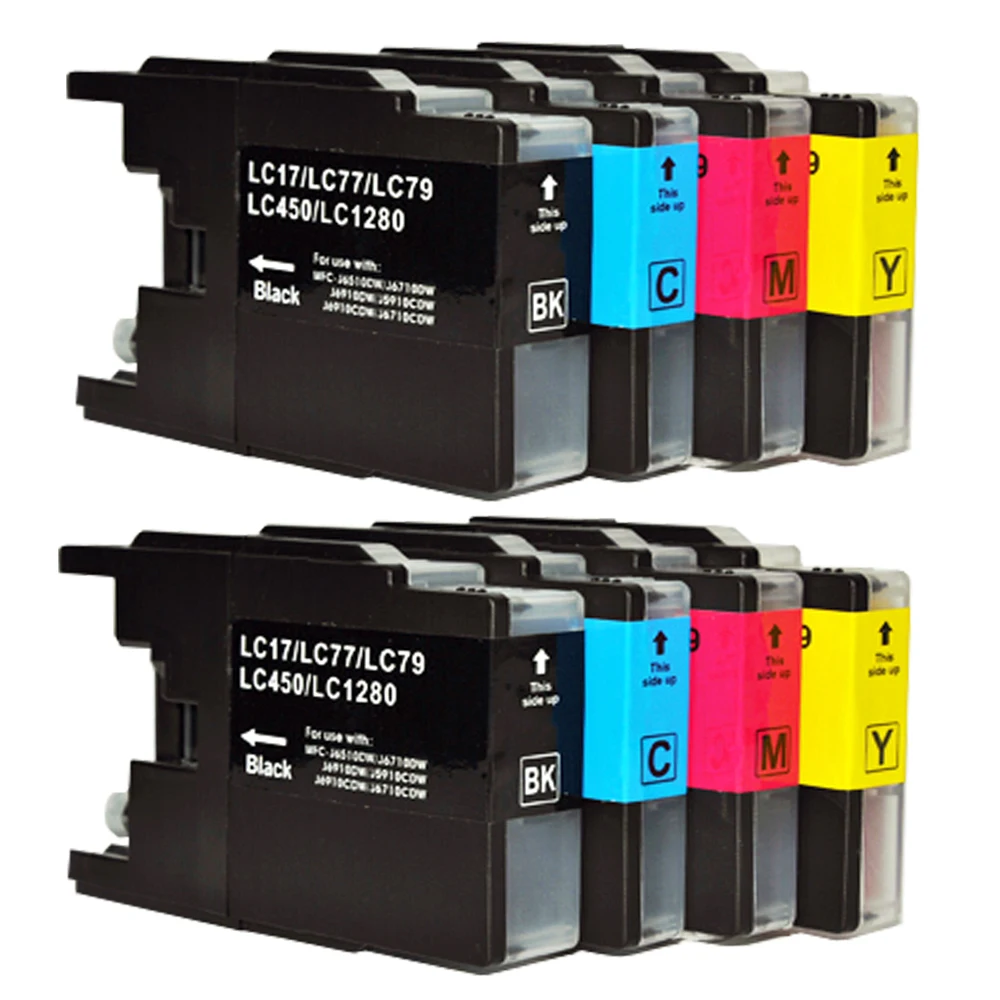 

8X Compatible Cartridge LC12 LC40 LC71 LC73 LC75 LC400 LC1220 LC1240 For Brother Inkjet Printer MFC-J6910CDW J6710CDW