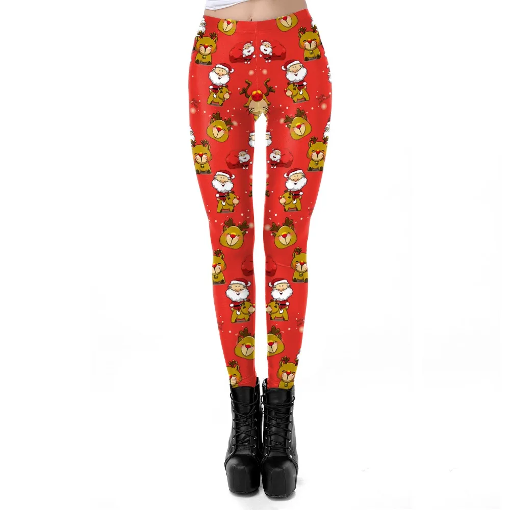 

SWEOLSO Leggings Women Plus Size Christmas Leggins Festival Pocket Gift Autumn Winter Legging Xmas High Elasticity Party Pants