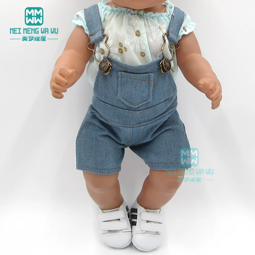 

Clothes for doll fit 43cm baby new born doll Casual strap set Christmas gift for children