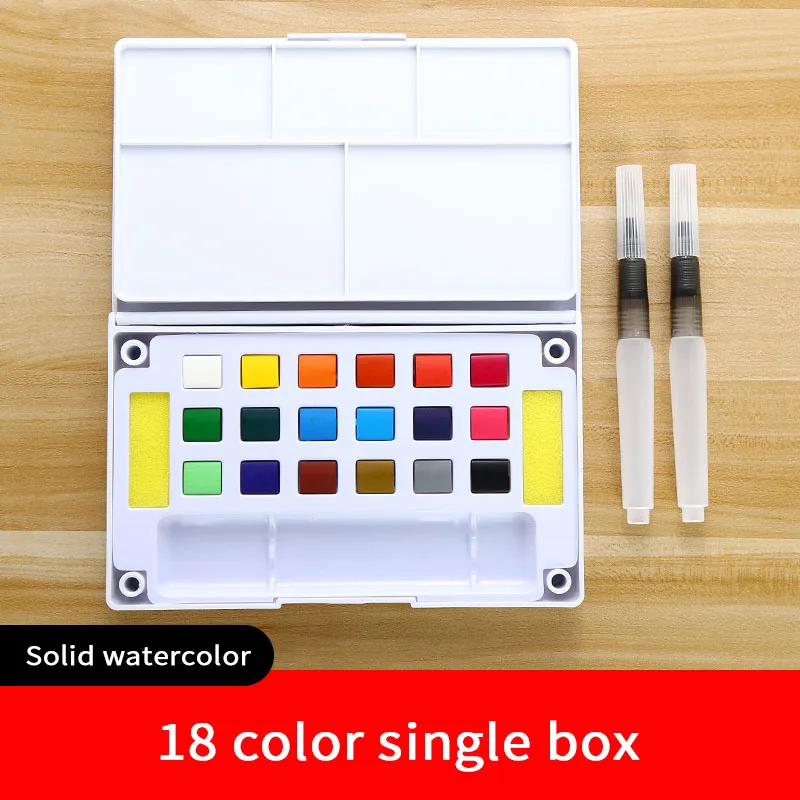 Bgln watercolor paint student painting beginner painting set watercolor painting children hand-painted art supplies - Цвет: 18 colors